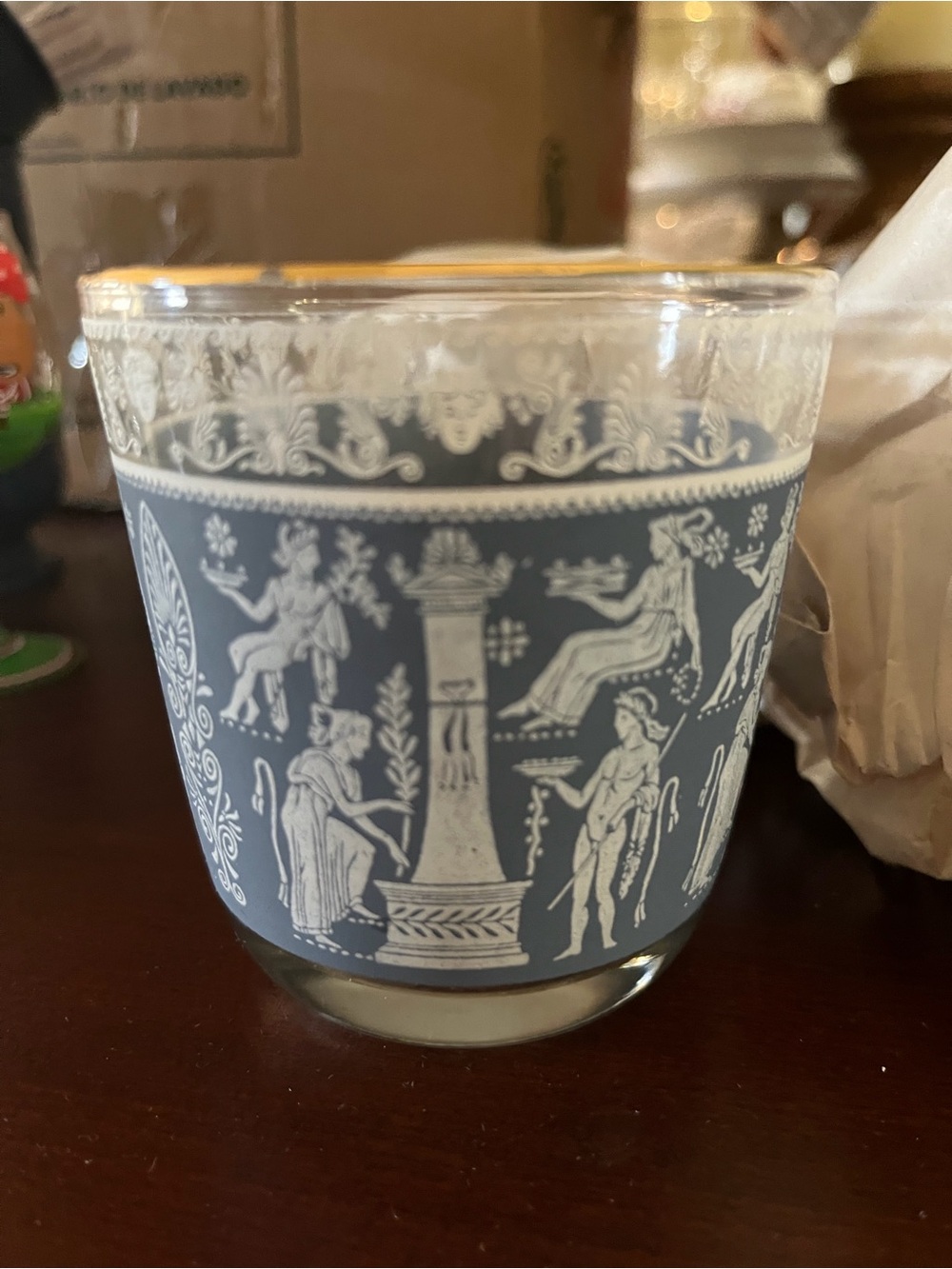 Wedgwood Blue and White Jasperware-Style Glass Tumbler Set of 8